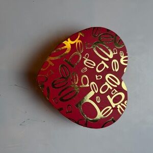 Bebe Red and Gold Heart Box Panty Set